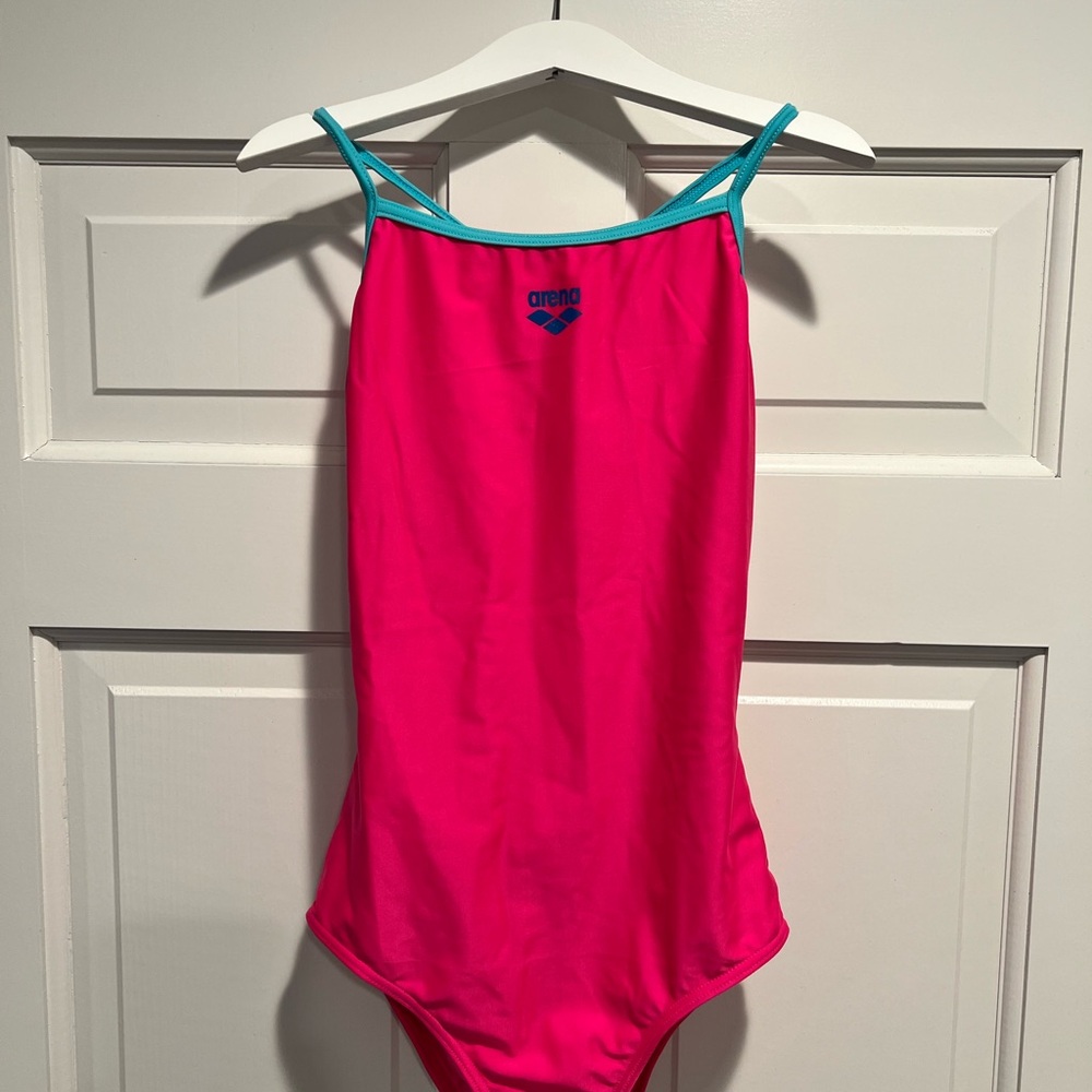 Arena Kids Bright Pink One Piece Swimsuit